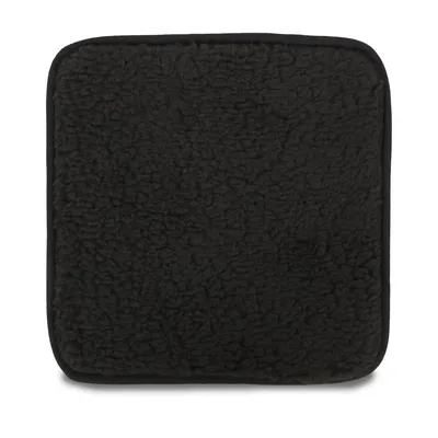 Zdjęcie produktu dla Poduszka na siedzisko (antracyt) o wyglądzie wełny jagnięcej 37cm x 37cm x 4cm - certyfikat Oeko-Tex - gładka poduszka na siedzisko, poduszka na krzesło Sherpa