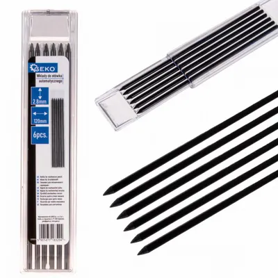 Obrázek produktu pro GEKO Náhradní tuhy do stavební, tesařské tužky, 120x2.8mm, sada 6ks G29004A