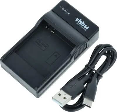 Produktbild von vhbw USB-C Ladegerät kompatibel mit Samsung VP-MX10, VP-MX10A, VP-MX10AH, VP-MX10AU Kamera - Ladeschale + USB-C Kabel Ladeanzeige