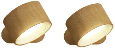 Immagine prodotto di Lampada da parete a LED per il soggiorno - Lampada da parete ricaricabile con comando touch - Orientabile a 360° - 3 livelli di luminosità - Senza fili - Ideale per soggiorno, camera da letto, scale e corridoi