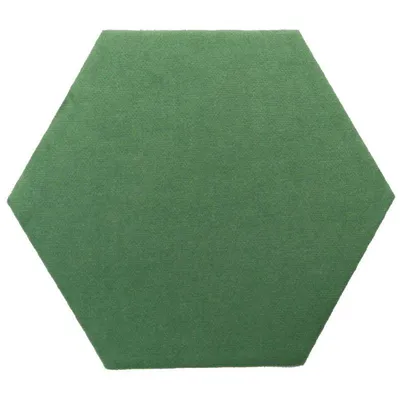 Immagine prodotto di Esagono tessile e sughero 15 x 17 cm, pannello decorativo, verde