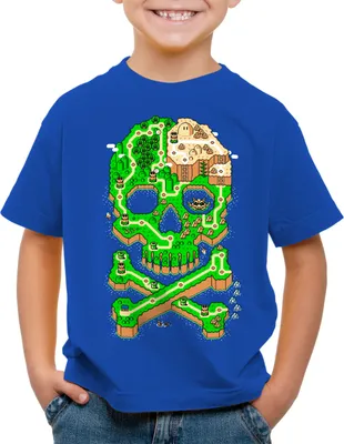 Produktbild von A.N.T. Mario Skull Kinder T-Shirt totenkopf videospiel konsole world