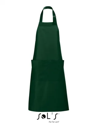 Image de SOLs 88010 | Long Apron Gala - 75 x 90 cm - Couleur : Bottle Green - Taille : 75 x 90 cm