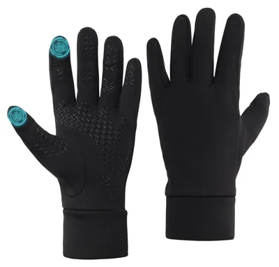 Imagen del producto de Guantes térmicos para correr, con forro cálido, antideslizantes, talla S, para deportes y uso diario