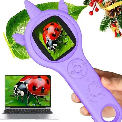 Produktbild von Ibenzoa® Tragbare Mikroskop für Kinder mit einstellbarem LED und LCD-Bildschirm