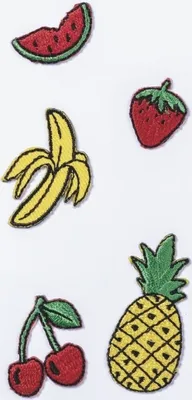 Produktbild von Textil-Sticker Fruits Packung mit 6 Stück