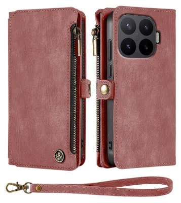 Produktbild von Handy Hülle für Xiaomi 17T Pro Geldbeutel Geldbörse RFID Schutz Klapphülle Cover Schutzhülle Wallet Farbe: Rosa