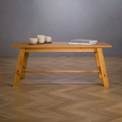 Produktbild von Couchtisch LUZERNA 45 x 60cm aus Massivholz gebeizt/gewachst - Wohnzimmertisch rechteckig, ideal als Sofatisch und Beistelltisch für Wohnzimmer modern