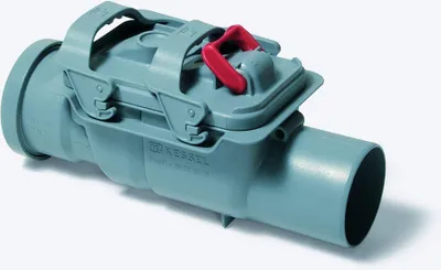 Produktbild von KESSEL 73070 Doppel-Rückstauverschluss Rückstauklappe Staufix DN70 KS-grau