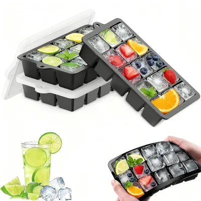 Silikon-Eiswürfelform, 3 Stück, spülmaschinengeeignet