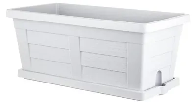 Image de Jardinière "Legno" - Blanc - L 80 x l 40 x H 34 cm