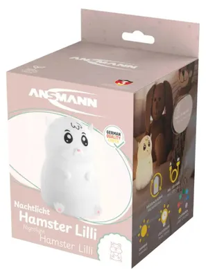 Zdjęcie produktu dla ANSMANN 1800-0092 ANSMANN Hamster Lilli LED Nachtlicht weiß 9,23 cm, 0,2 W