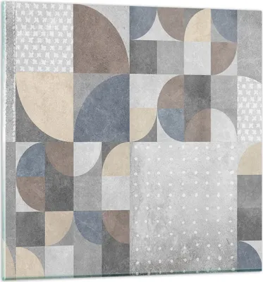 Produktbild von Bilder auf glas - Einteilig - Geometrie Kunst Stein - 30x30cm - Glasbilder - Wandbilder - Bilder - zum Aufhängen bereit - Wanddekoration aus Glas - Glas Bilder - Wandbild auf Glas - GAC30x30-4621