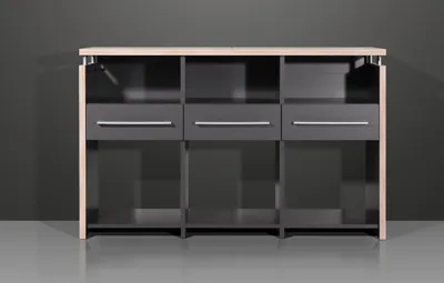 Produktbild von GERMANIA GW-DUO Kombitisch 1689 Ecktisch Tisch Bürotisch 123x75x40 cm Anthrazit