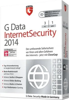 Produktbild von G DATA InternetSecurity 2014, UPG, Upgrade, Full, 3 Benutzer, 512 MB