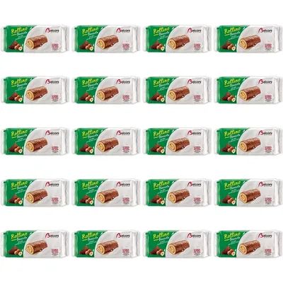 Produktbild von 20x Balconi Rollino Nocciola Kuchen mit Haselnusscreme Schokolade überzogen 222g