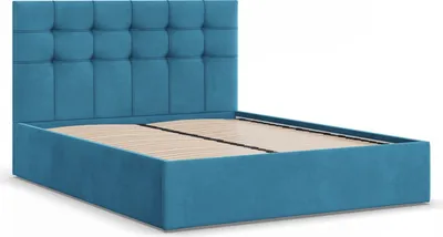 Produktbild von Gepolstertes Bett mit Kopfteil 180x200 cm, Blau