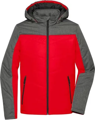 Produktbild von Sportliche Winterjacke mit Kapuze red/anthracite-melange, Gr. S
