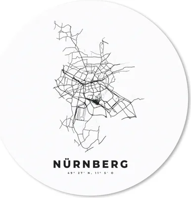 Produktbild von MuchoWow® Mauspad Mousepad Stadtplan - Deutschland - Schwarz und weiß - Nürnberg - Karte 20x20 cm - Mousepads - Maus Mat - Pad - Mausunterlage - Schreibtischmatte