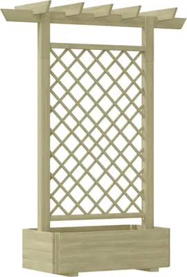 Image de Jardinière pergola 162 x 56 x 204 cm Bois