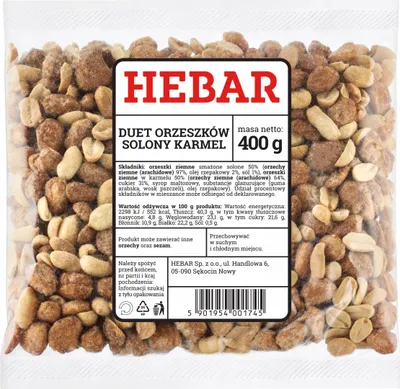 Obrázek produktu pro Sladká a slaná směs arašídů - 400 G - Karamelovo-slaná směs - Křupavá pražená