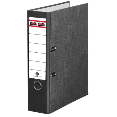 Produktbild von dots 624453 Ordner schwarz marmoriert Karton 8,0 cm DIN A4