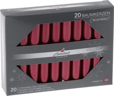 Produktbild von Baumkerzen Edelglanz Altrot 95 x Ø 13 mm, 20 Stück