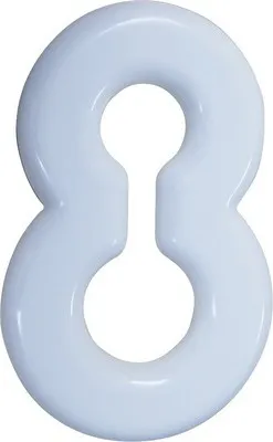 Produktbild von Hausnummer 8 aus Nylon, weiß, 160 mm hoch
