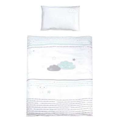 Image de Ensemble de literie roba "Happy Cloud", 2 pièces, 100x135 cm, 100% coton, comprenant une couverture et une taie d'oreiller