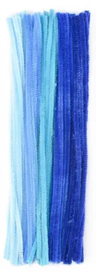 Produktbild von Pfeifenreiniger zum Basteln und Dekorieren, Chenille, blau, 30 x 0,8 x 0,1 cm, 50 Stück
