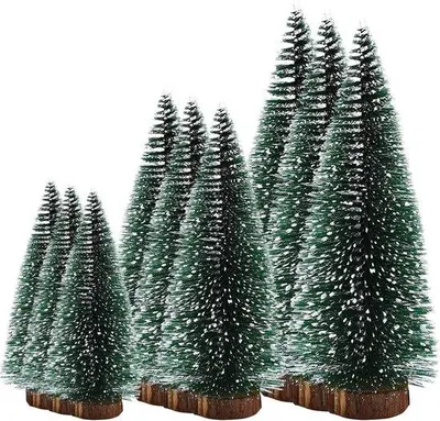 Image de Bougies artificielles à effet neige - Lot de 9 pièces - Décoration de Noël - 10/15/20 cm
