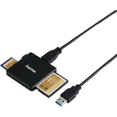 Image de hama 124156 Lecteur multicartes USB 3.0 Lecteur de cartes noir