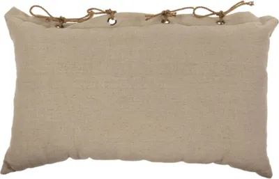 Produktbild von Sofakissen mit 4 Kordel-Schleifen Dekokissen in beige ca. 50 x 30 cm