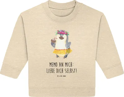 Produktbild von Mr. & Mrs. Panda Organic Baby Pullover Pinguin Kokosnuss 6. - 12. Monat - Natural Raw - Geschenk, Hawaii, Urlaub, Bullover