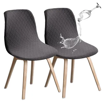 Imagen del producto de Juego de 2 fundas para sillas de comedor, desmontables y lavables