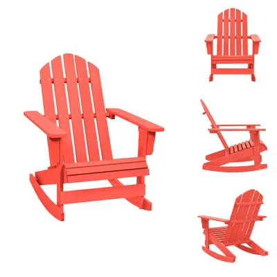 Produktbild von vidaXL Adirondack-Schaukelstuhl Massivholz Tanne Rot -  Gartenstühle