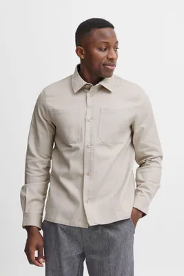 Produktbild von CASUAL FRIDAY Anton Baumwolle twill overshirt Herren Freizeithemd Hemd Überhemd Hemdjacke Hemdkragen Brusttaschen Regular Fit Hochwertiger & Robuster Baumwoll-Twill