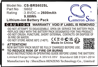 Image de TECHTEK Batterie compatible avec [Brondi] Amico Smartphone XL, S602 remplace S602
