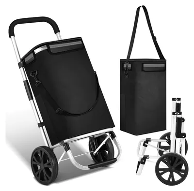 Produktbild von Jayseuw Einkaufstrolley, 2 Räder, mit Kühlfach，Klappbarer Shopper