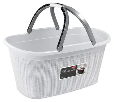 Immagine prodotto di STEFANPLAST Cesta Elegance Rattan In Polipropilene Bianco Cm 58X29,50Hx37