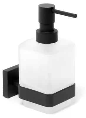 Produktbild von SAT BWAY Seifenspender zur Wandmontage, Aluminium/Glas schwarz matt