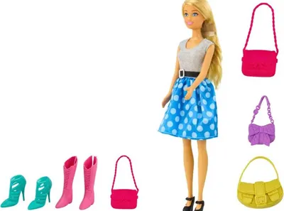 Produktbild von LEAN Toys 14378 Anlily-Puppe mit langen blonden Haaren und Zubehör