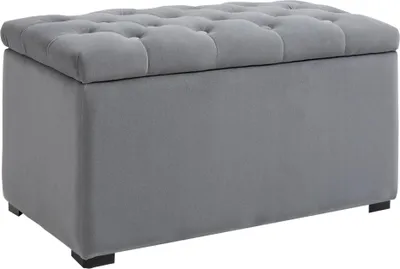 Image de Banc Fortuna Lai avec espace de rangement  2 x tabourets, coffre rembourré, pliable, jusqu'à 130 kg, 75 x 40 x 42 cm