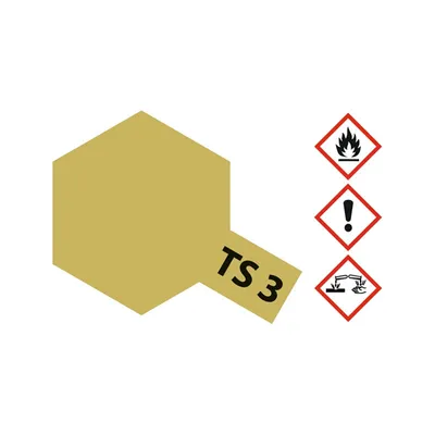 Produktbild von TS-3 Dunkelgelb matt - 100ml Sprayfarbe Kunstharz Tamiya 300085003