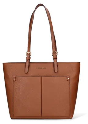 Imagen del producto de Bolsos de mano de imitación de cuero con cremallera y compartimentos, de 37x26x17 cm