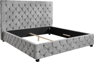 Produktbild von riess-ambiente Design Boxbett PARIS 180x200 cm grau Bouclé Chesterfield