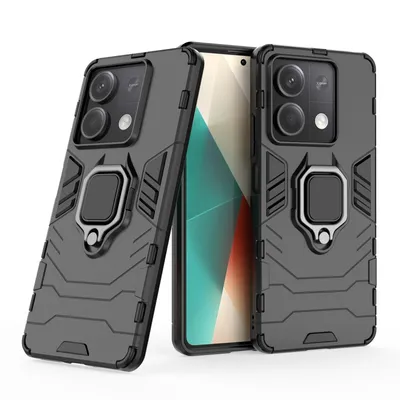 Produktbild von Hülle Xiaomi Redmi Note 13 5G Handyhülle Drehbar Ringhalter Magnet Bumper Case Schwarz