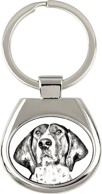 Immagine prodotto di Treeing Walker Coonhound - portachiavi con cane, portachiavi con stampa, ciondolo personalizzato del marchio Art-Dog