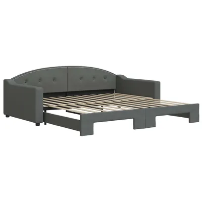 Obrázok produktu pre vidaXL Rozkladacia posteľ Dark Grey 100x200 cm Látka