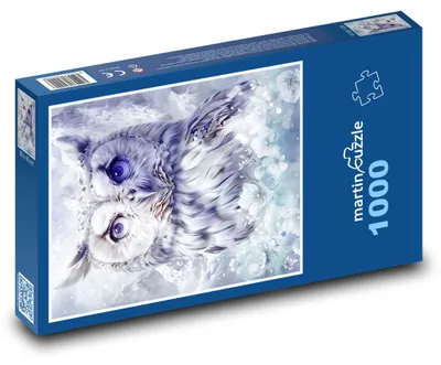 Produktbild von Puzzle 1000 Eule unter Blumen - martinpuzzle